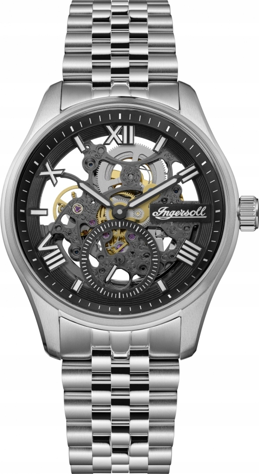 Zegarek męski Ingersoll I17403 stalowy klasyczny skeleton
