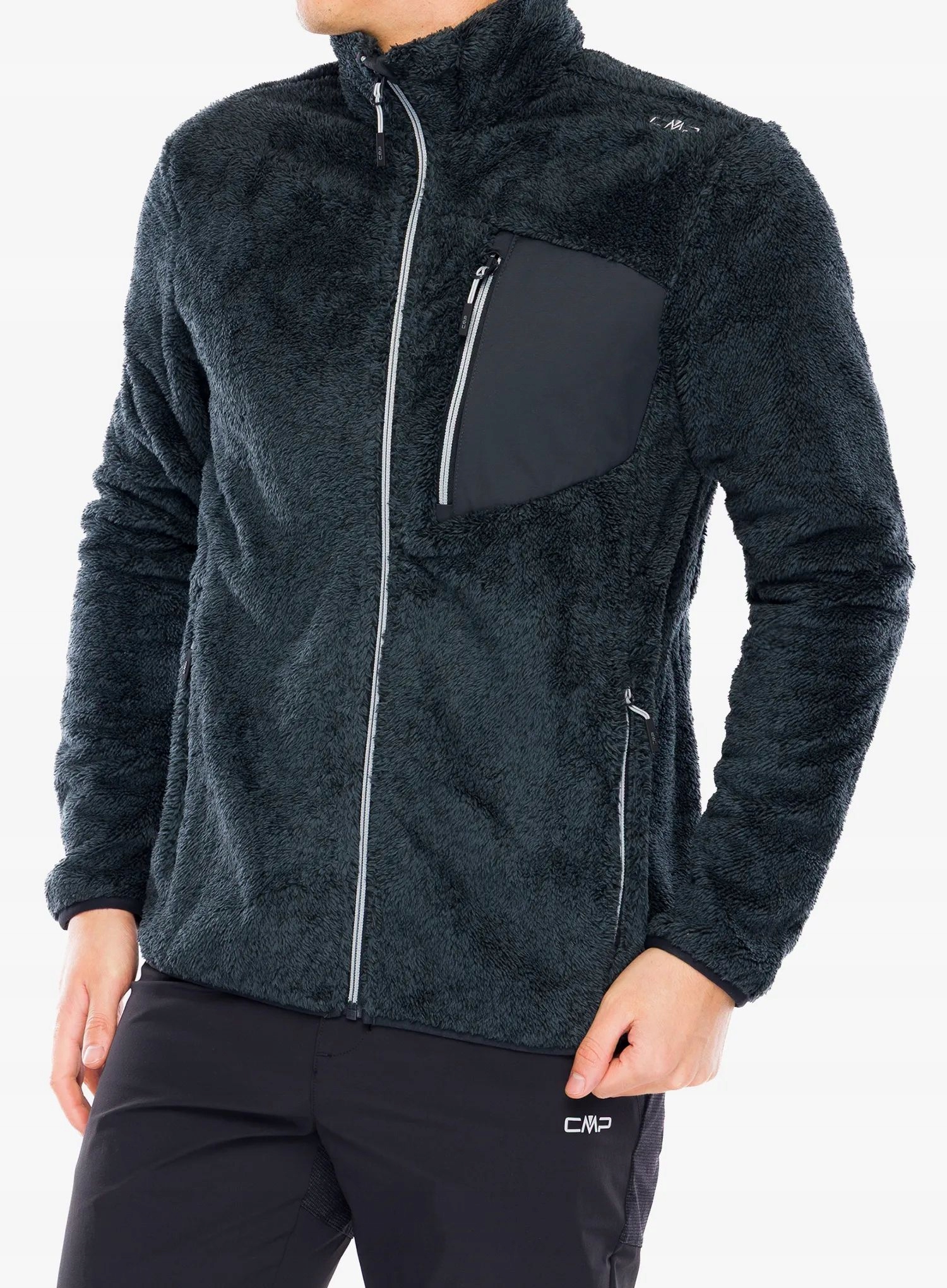 Fleecová Mikina Cmp Lumor titan mel/ghiaccio 48 (M)