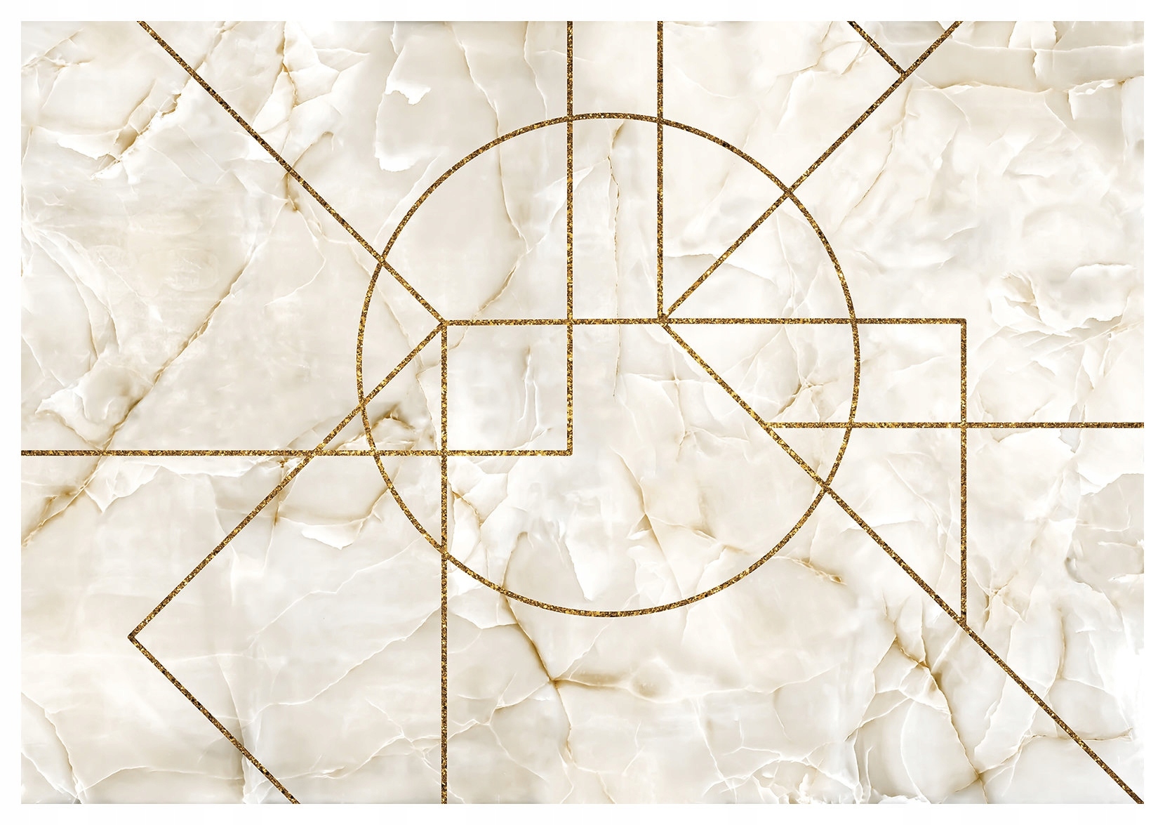 Fototapeta Zlatý mramor, geometrie luxusu na zdi 208x146 lepidlo