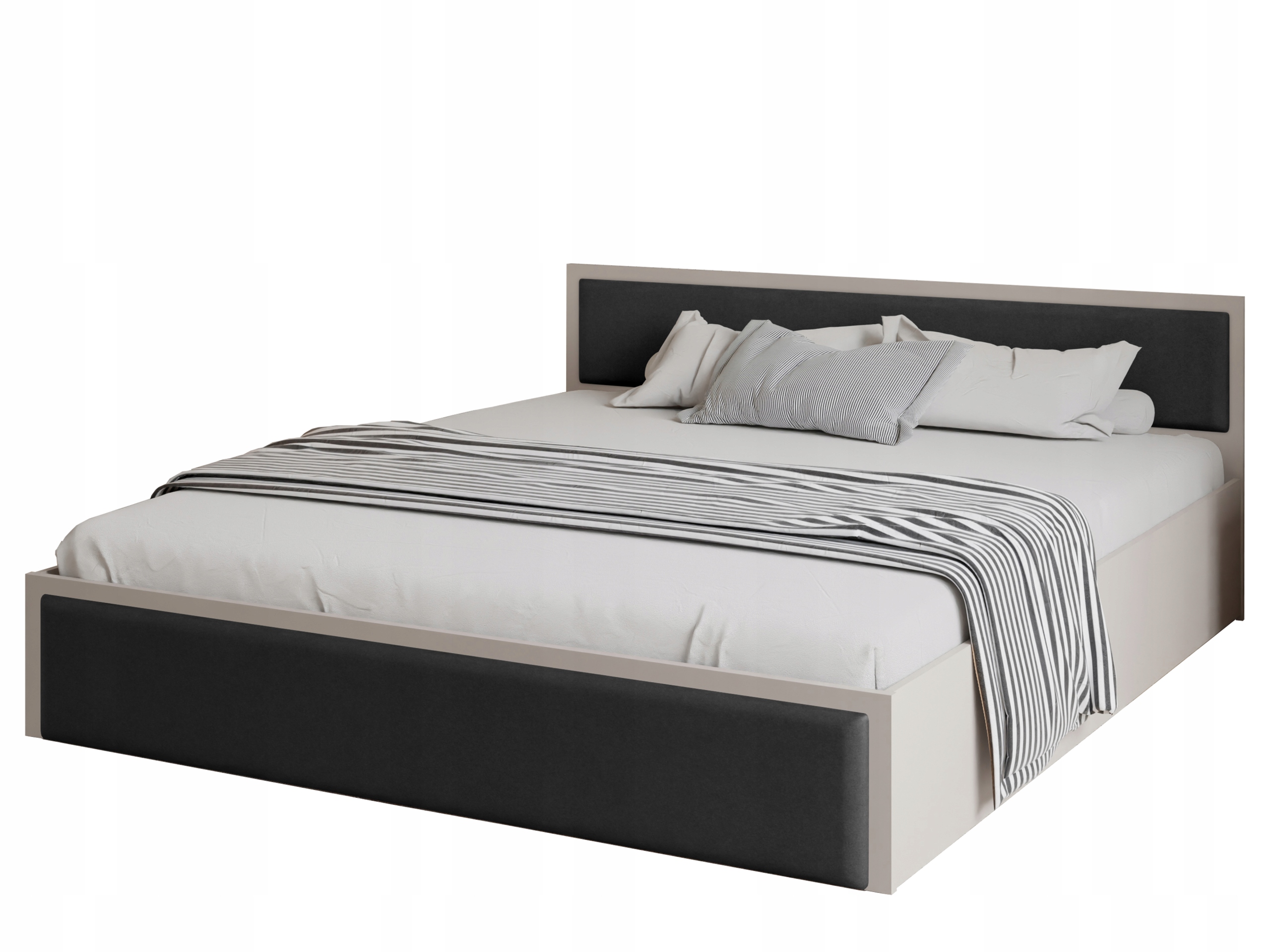 Lůžko Dior Costa 160 kašmír 2x samostatný panel v černé barvě