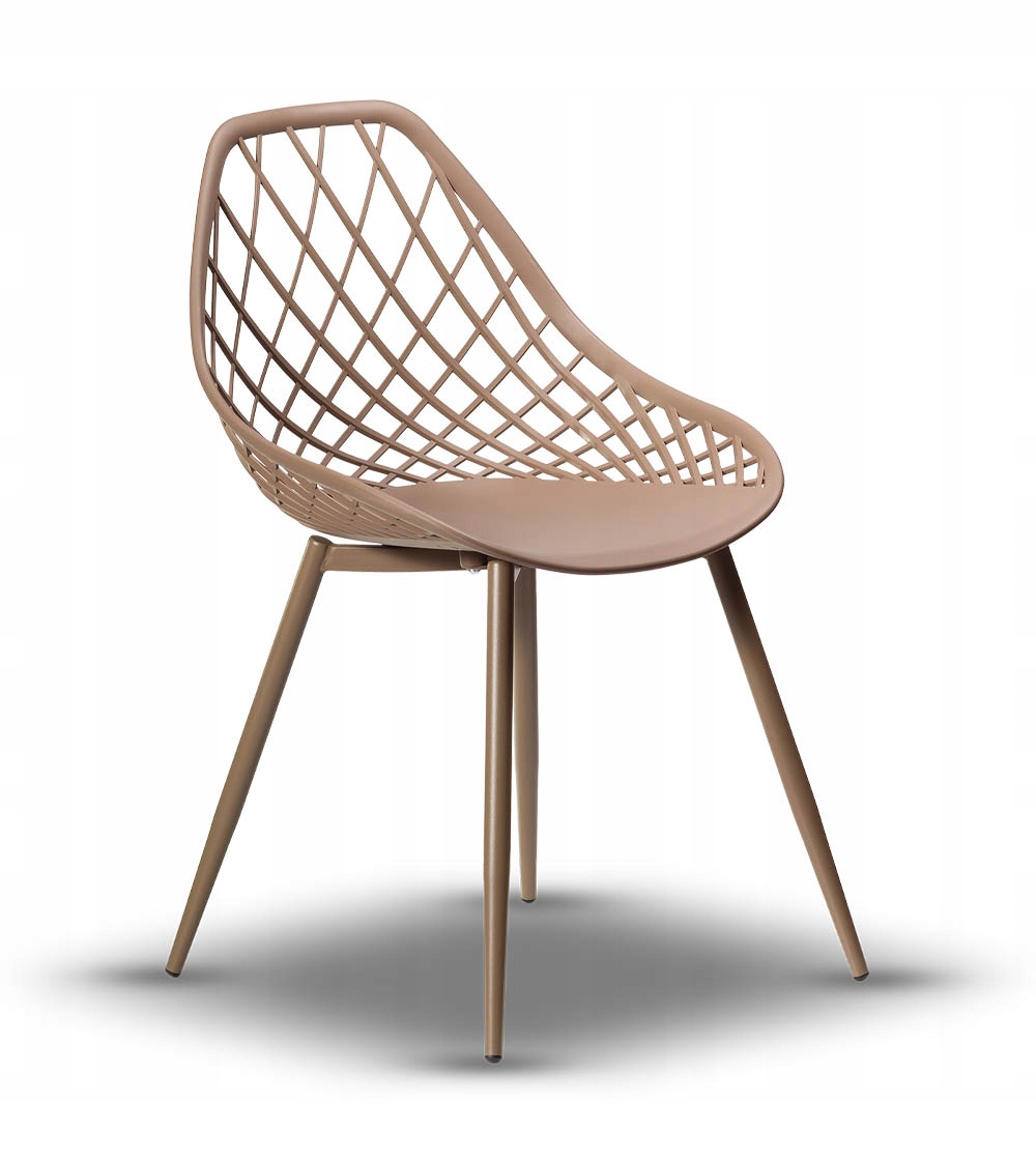 MODNE BEŻOWE AŻUROWE KRZESŁO CHICO JADALNIA SALON Kod producenta ES5774