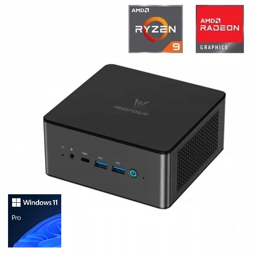 Mini počítač Pc Ryzen 9 8945HS 64GB/2TB Radeon 780M Win11Pro Oculink 2xLAN