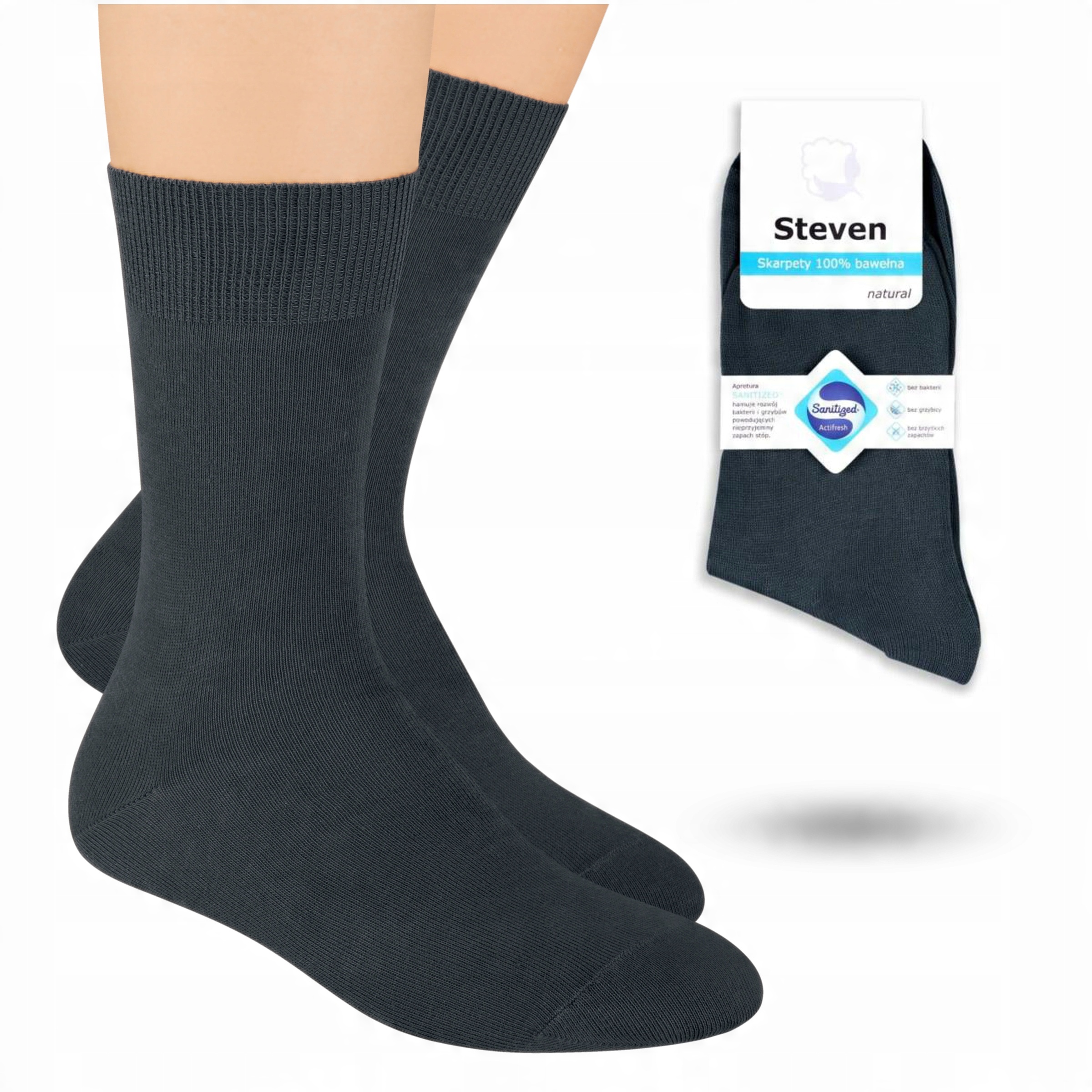 

bezuciskowe skarpety 100% Bawełna Art. 055 Steven