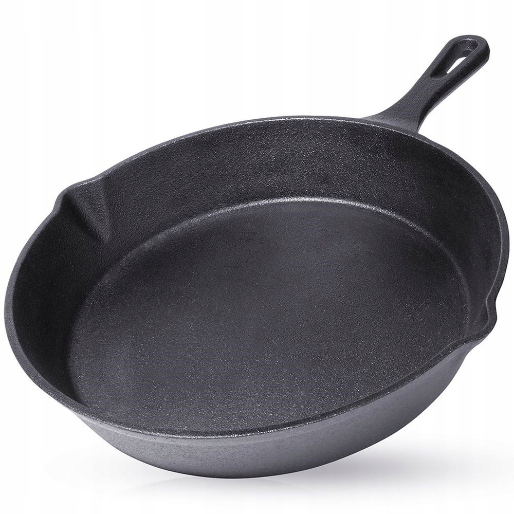 Litinová Pánev Na Smažení Masa, Indukce, Plyn, Pevná, 25 CM