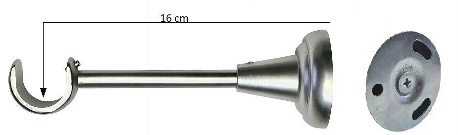 Karnisz METALOWY Akcesoria Wspornik pojedynczy 25 Marka Rolmajster