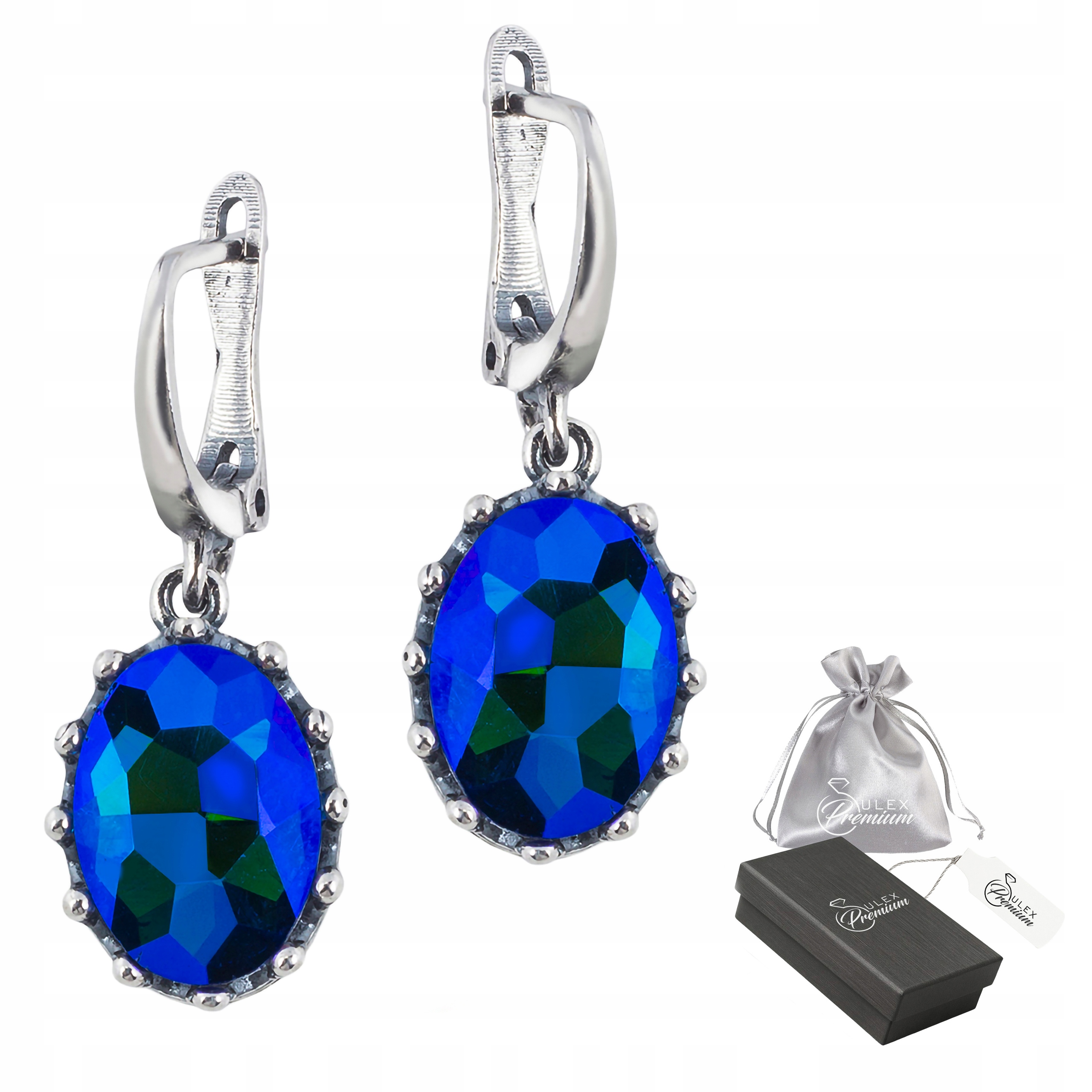 Stříbrné náušnice ryzost 925 Elegantní s křišťálem pro ni