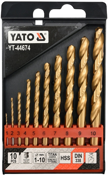 

Zestaw Wierteł Do Metalu 1-10mm YT-44674 Yato 10SZ