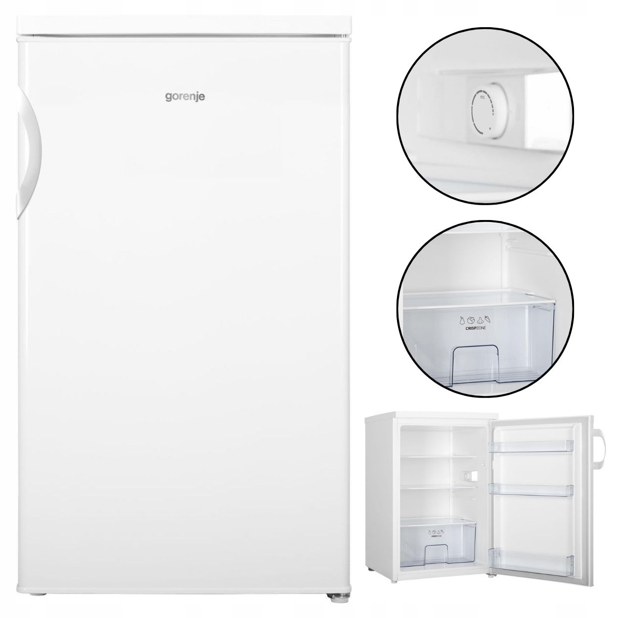 Chladnička Gorenje R492PW malá bílá, prostorná, jednodveřová