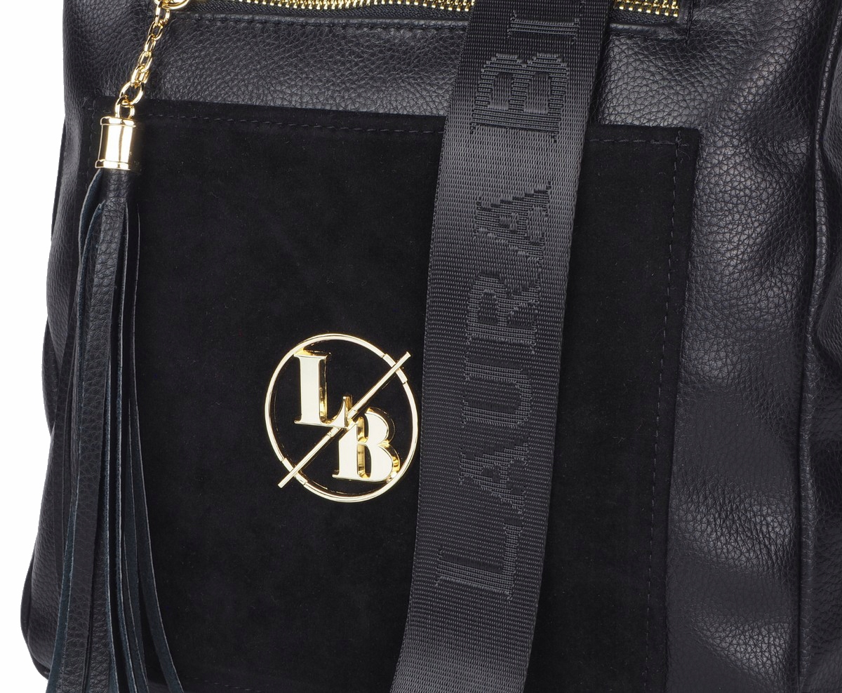 LAURA BIAGGI Damska Torebka Saszetka ELEGANCKA Pojemna MODNA Listonoszka Kolor czarny