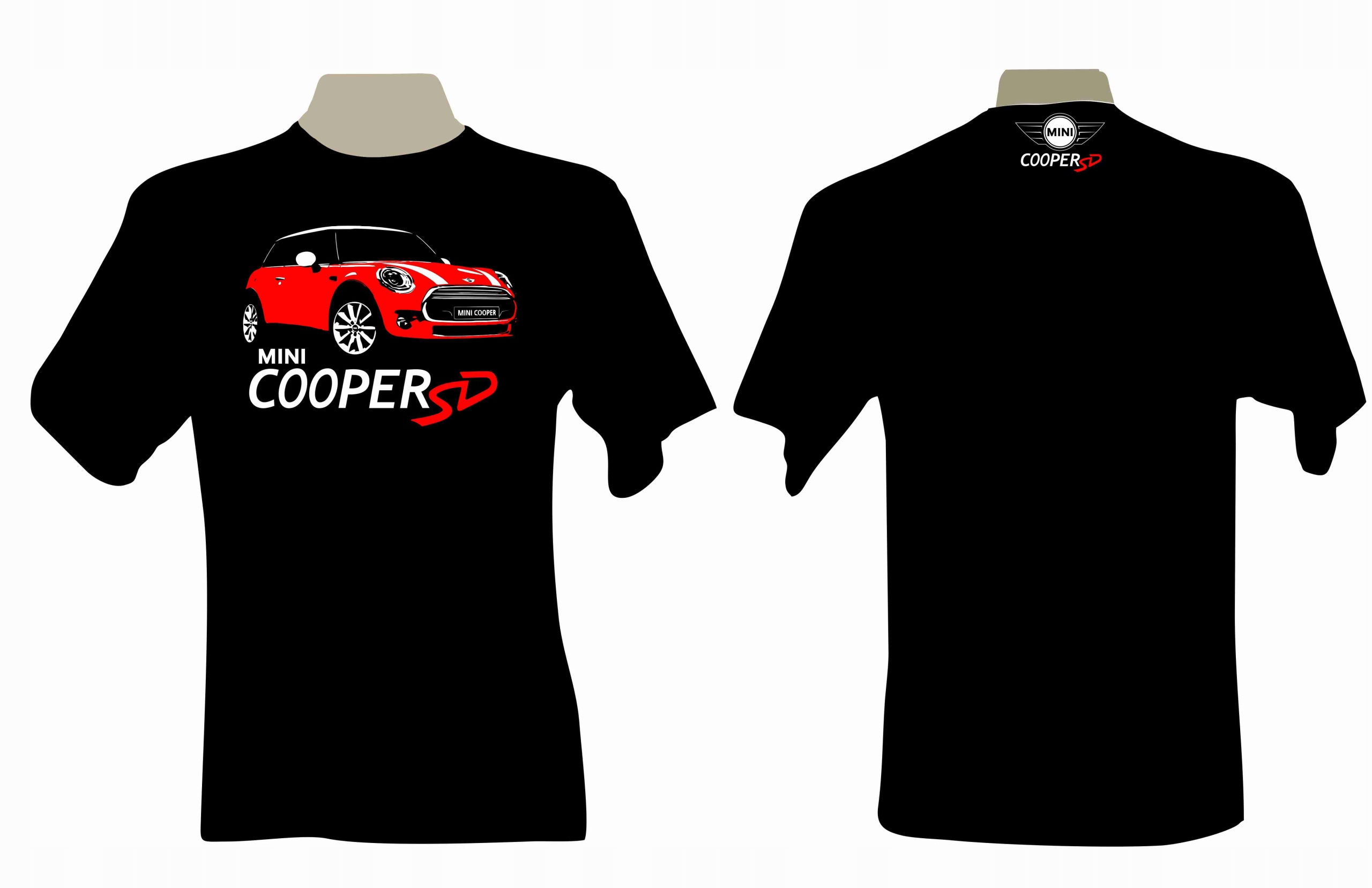 KOSZULKA T-shirt z nadrukiem dla fana MINI COOPER S / SD Marka Fruit of the Loom