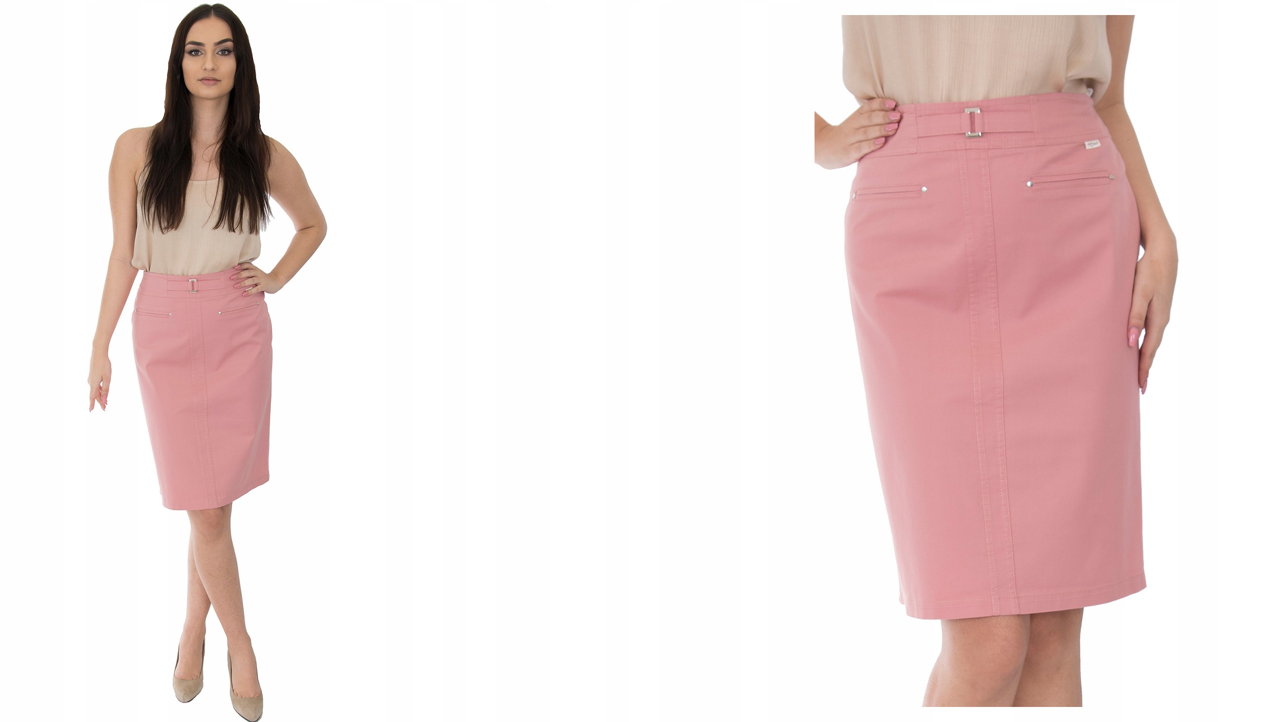 MIKEL6 SPÓDNICA BAWEŁNA KLAMERKA (38-52) r.50 Płeć kobieta