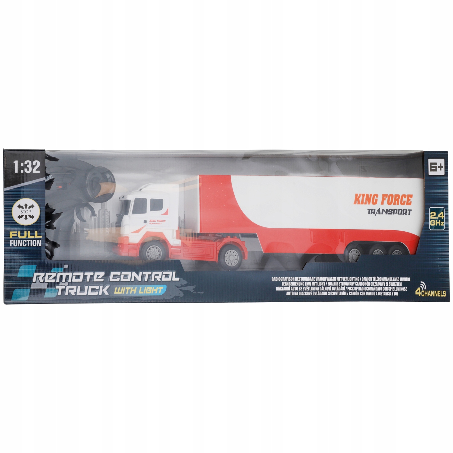 

Sterowany samochód ciężarowy z oświetleniem naczep