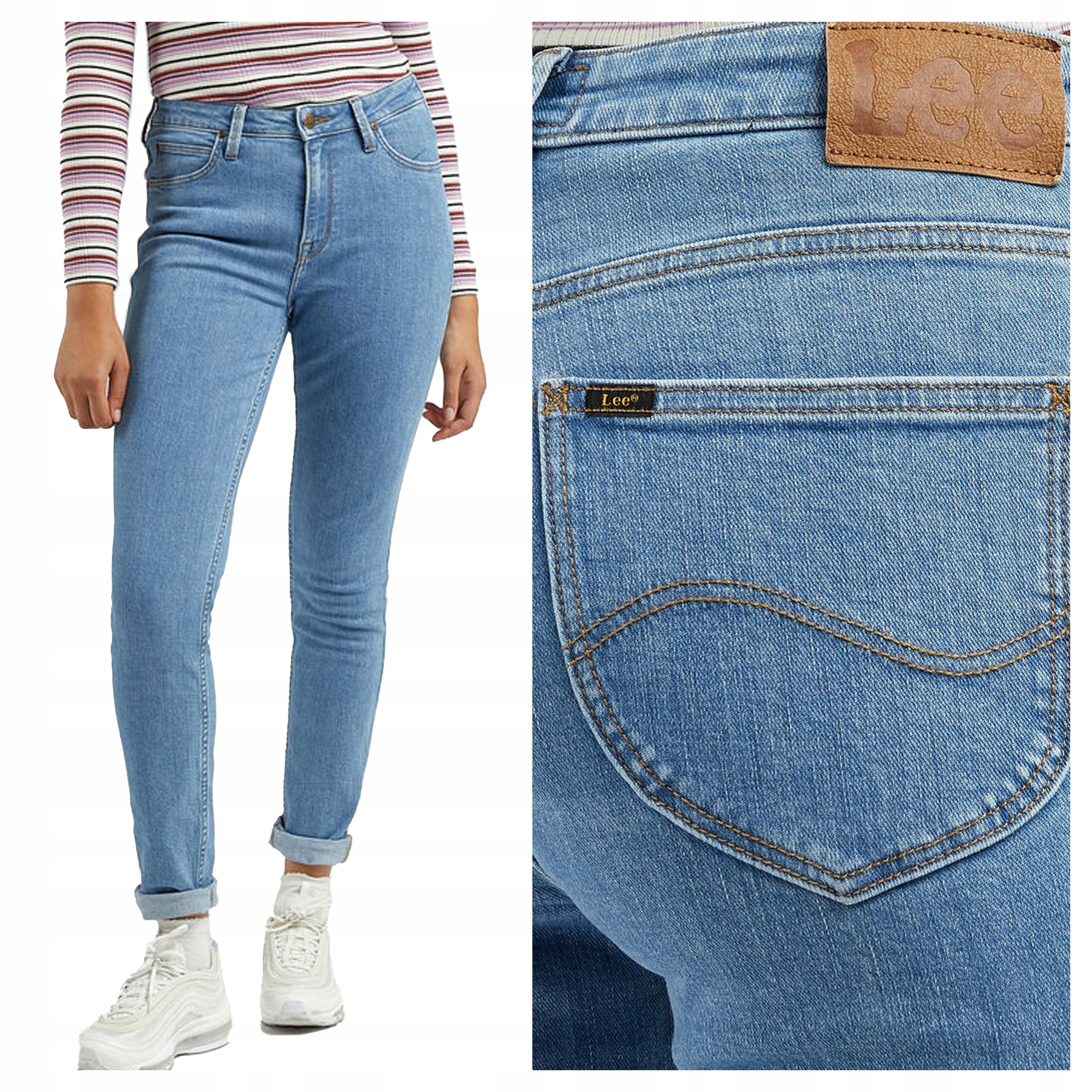 Lee Scarlett High W27 L31 Dámské džínové kalhoty džíny Přiléhavé