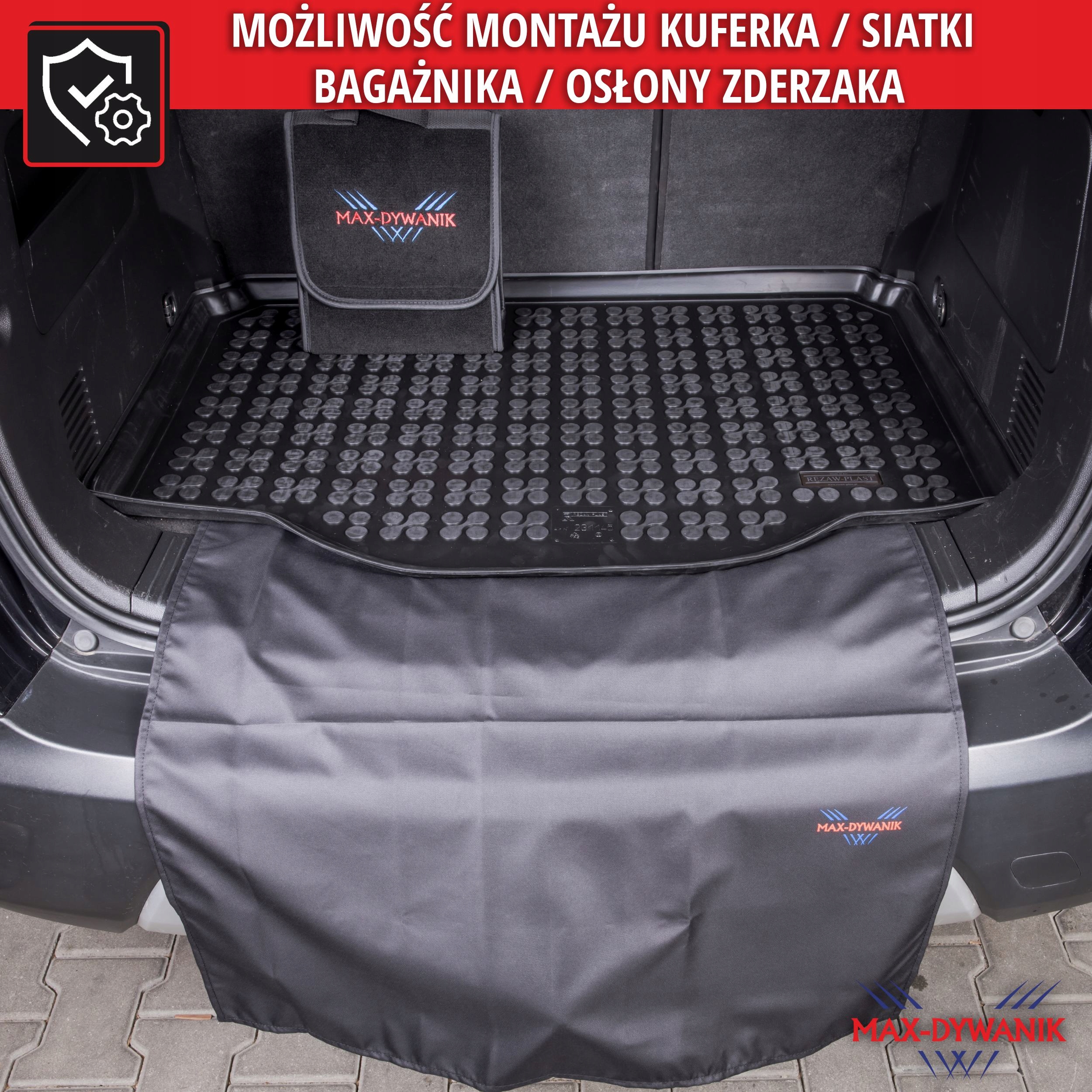 Honda Odyssey IV 7os 2010-2017 Dywanik wkład do bagażnika Materiał guma