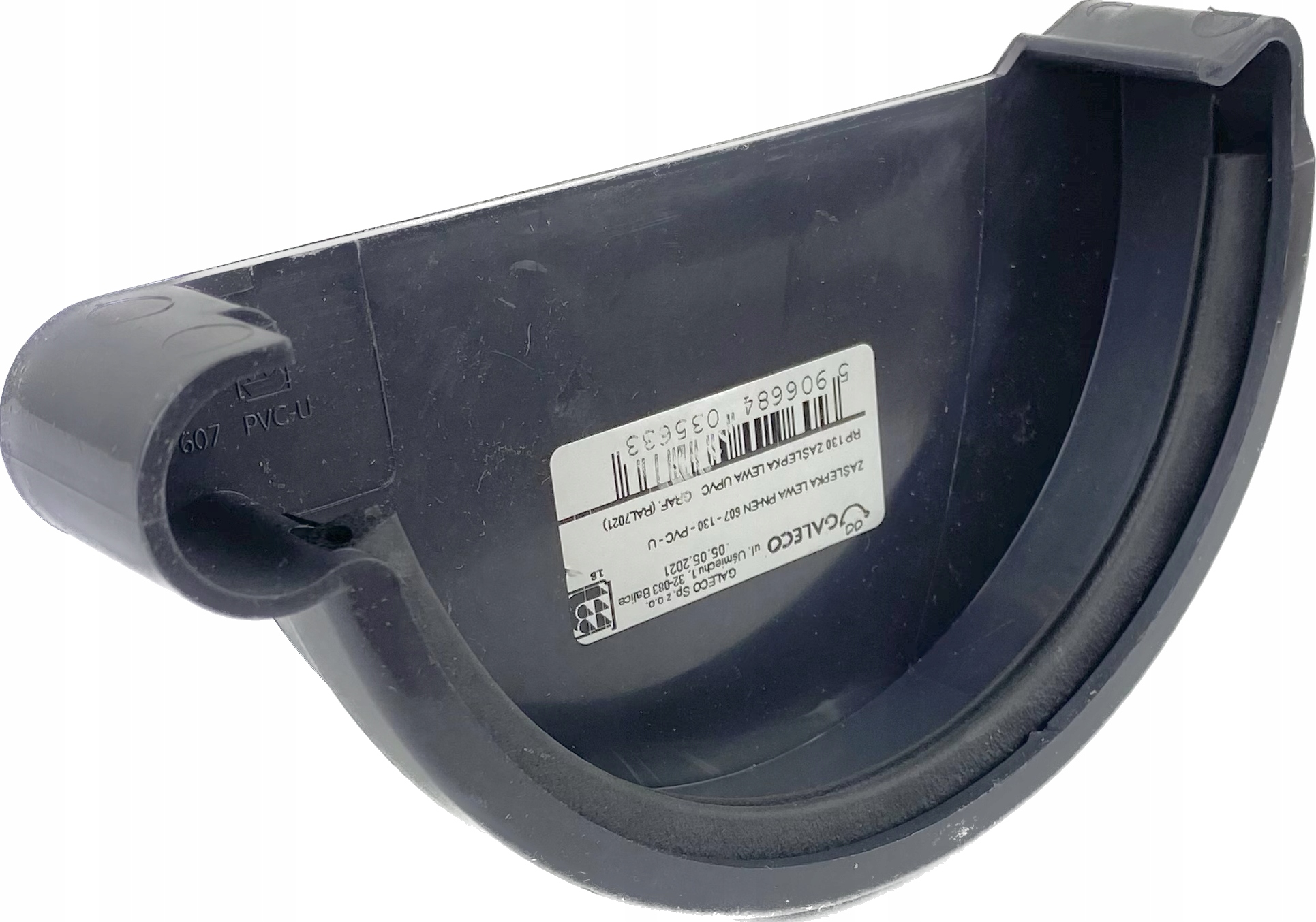 Galeco PVC Grafit 130mm zaślepka lewa