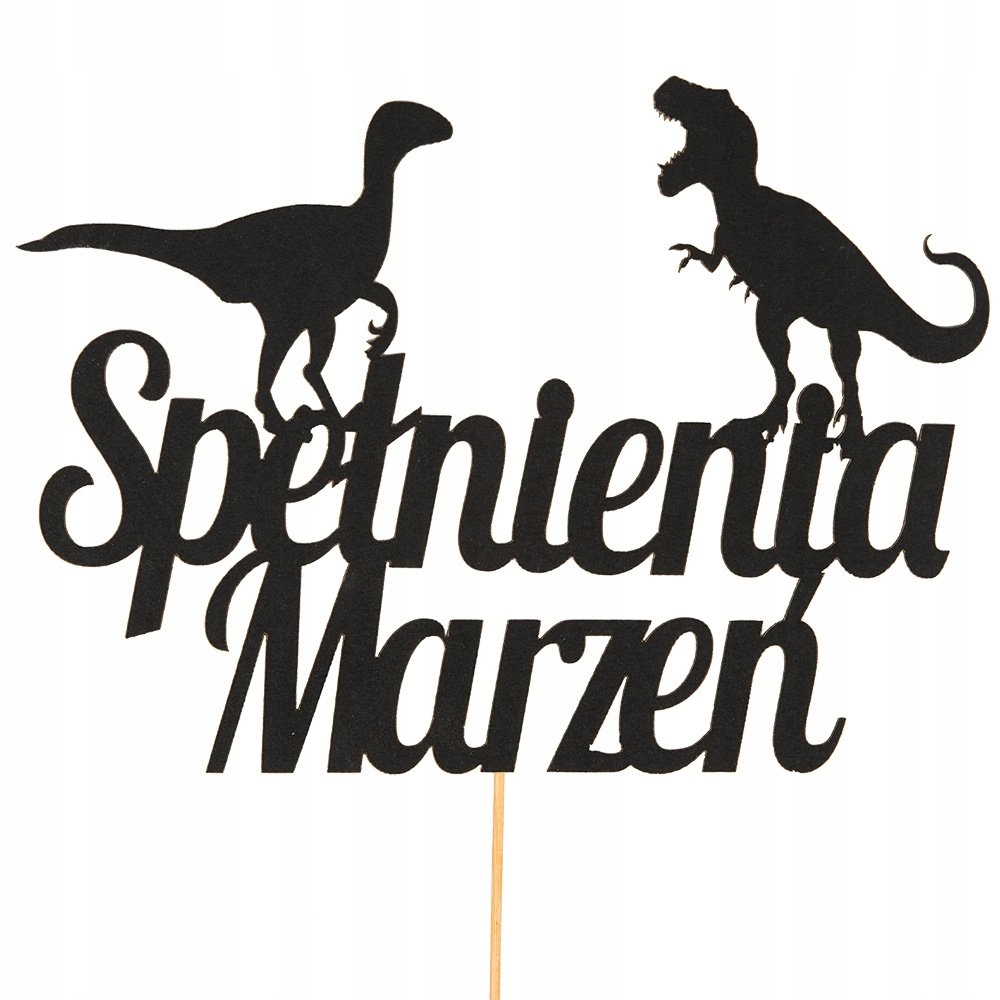 

Topper Dinozaury Spełnienia Marzeń Czarny tort Cz