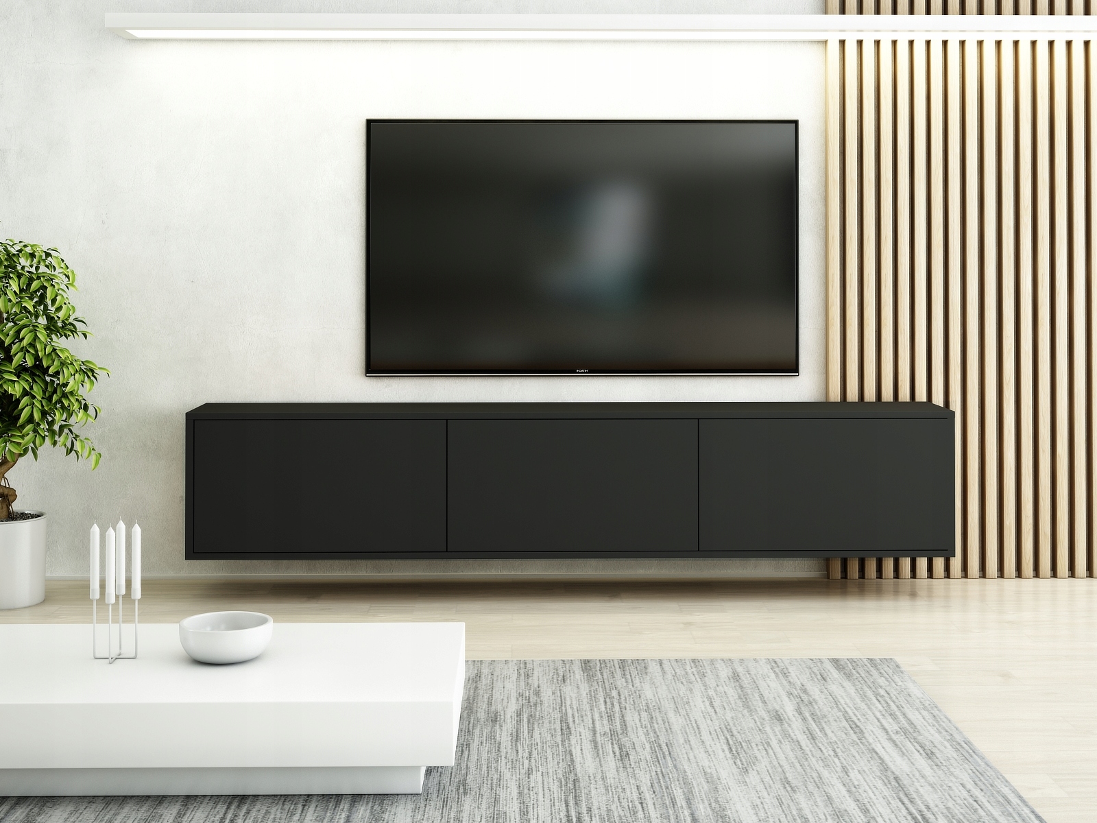 WYSOKA WISZĄCA SZAFKA RTV 200 KASZMIR NOWOCZESNA Marka Art-Meble