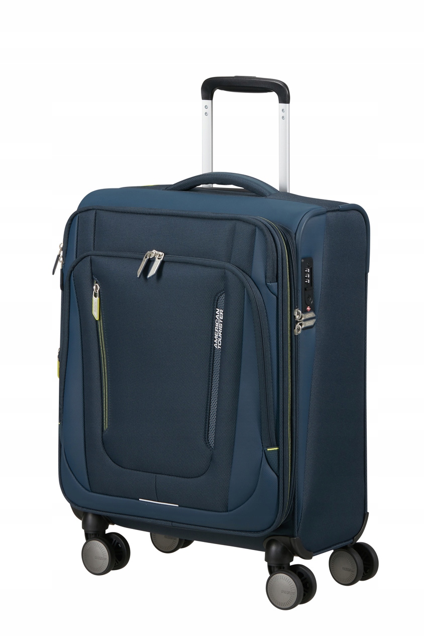 Zvětšovací kabinový kufr Tsa American Tourister Wanderlite S modrý