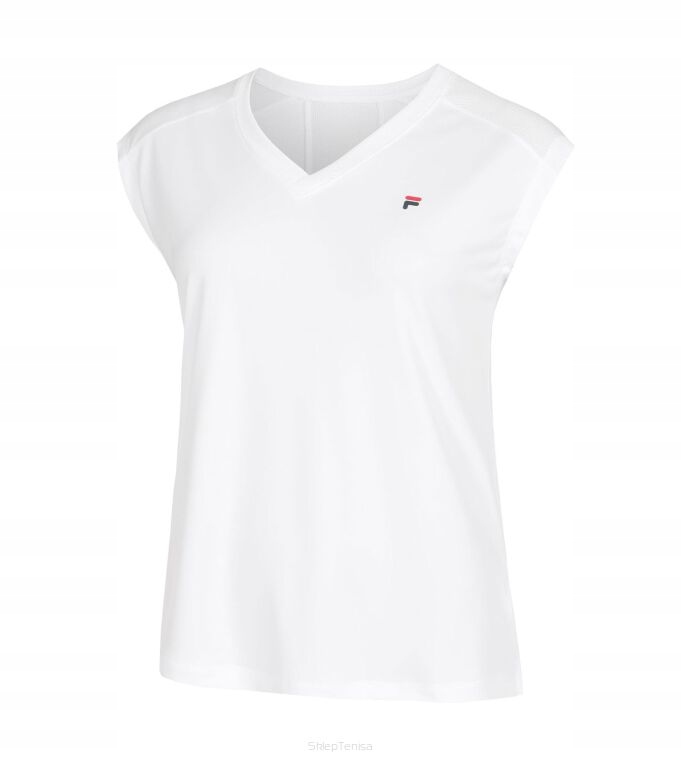 Koszulka tenisowa Fila T-shirt Maia biała r.XS
