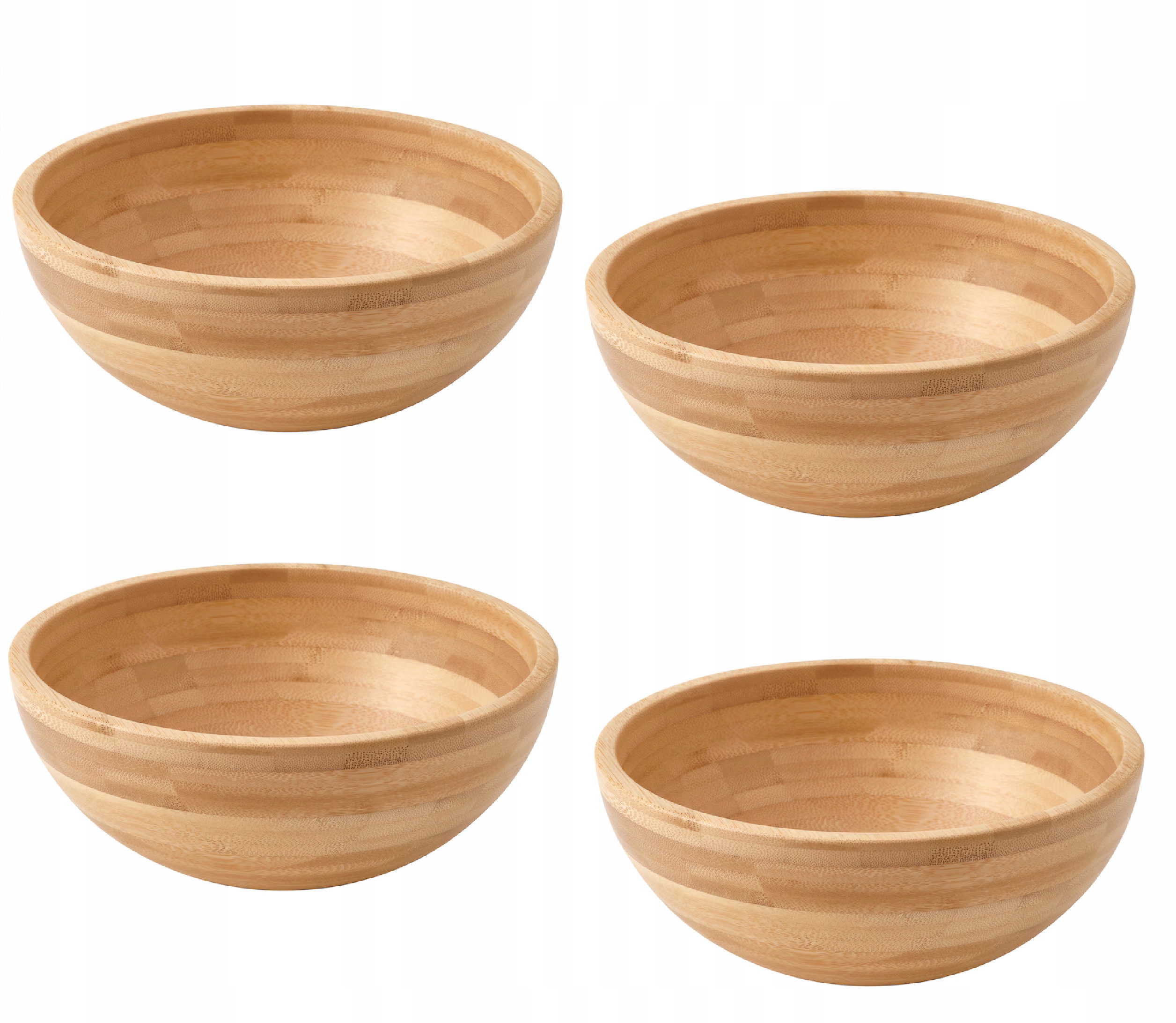 Ikea Blanda Matt miska na chipsy Bambusová 20 cm Komplet 4 kusů