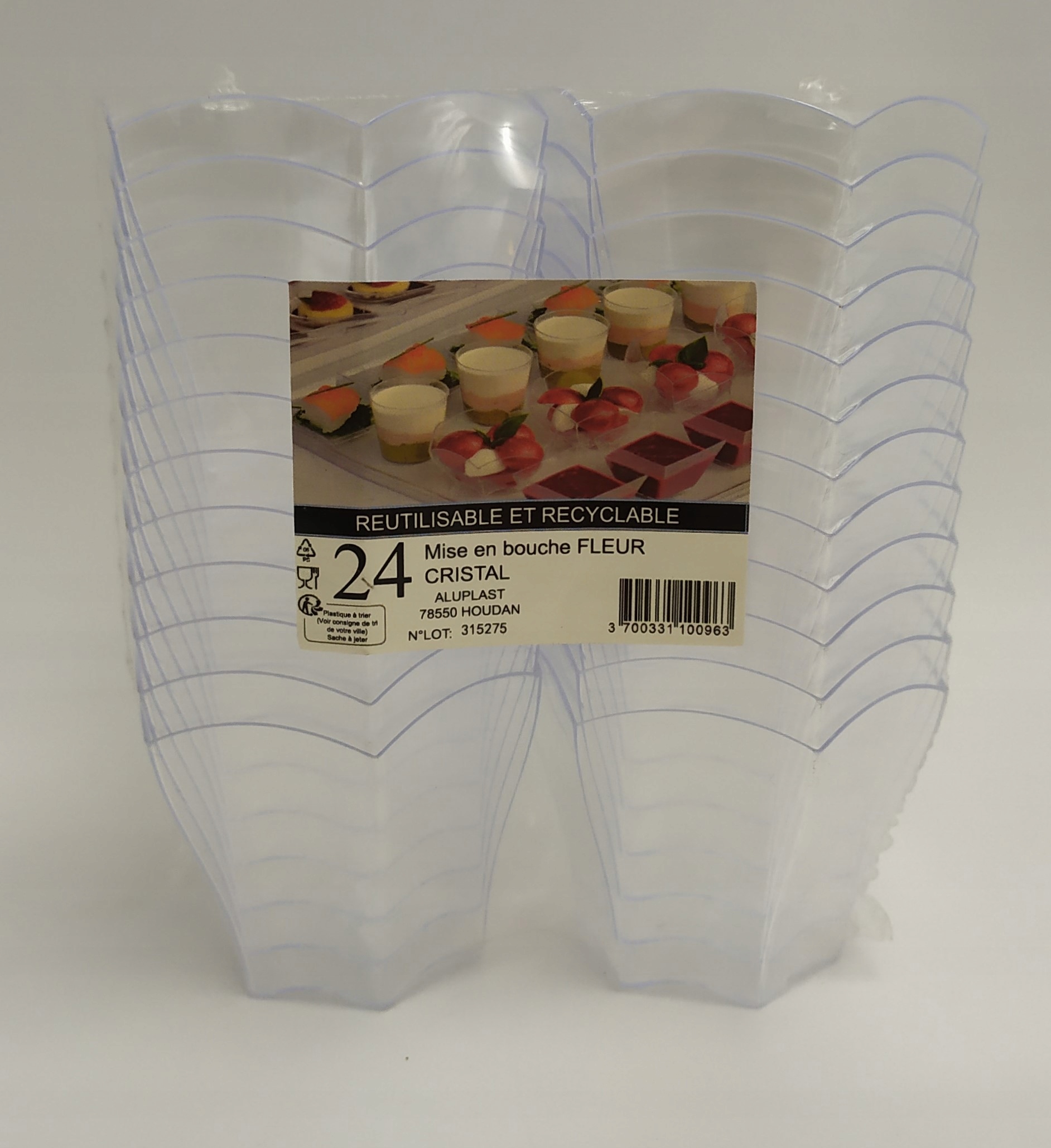 pojemniki plastikowe 20szt. na przekąski 70ml | 33-12 — 5