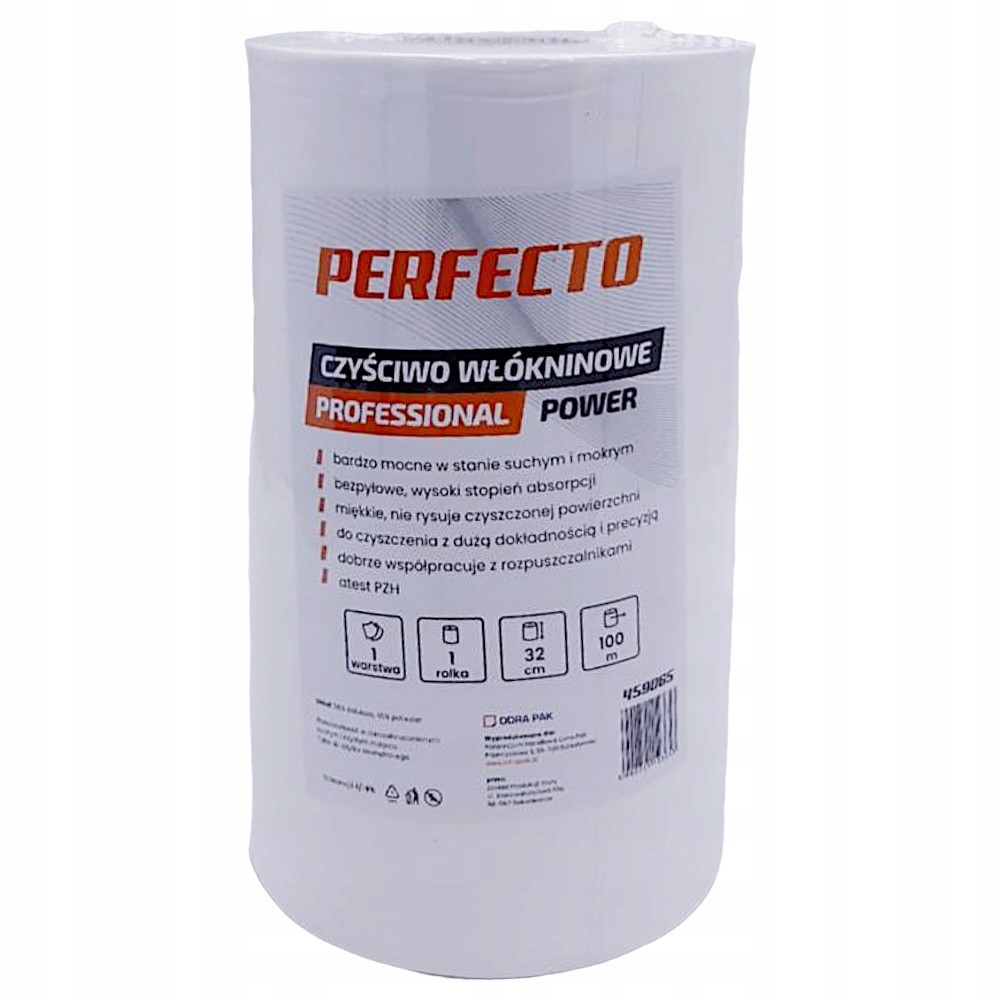 Levně Čisticí Utěrka netkaná textilie Perfecto 100 m, 256 absorpčních listů, odolná