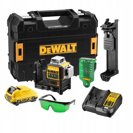

Laser krzyżowy zielony 12V 3x360° DeWalt DCE089D1G