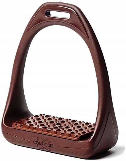 Třmeny Compositi Reflex plastové, hnědé 12