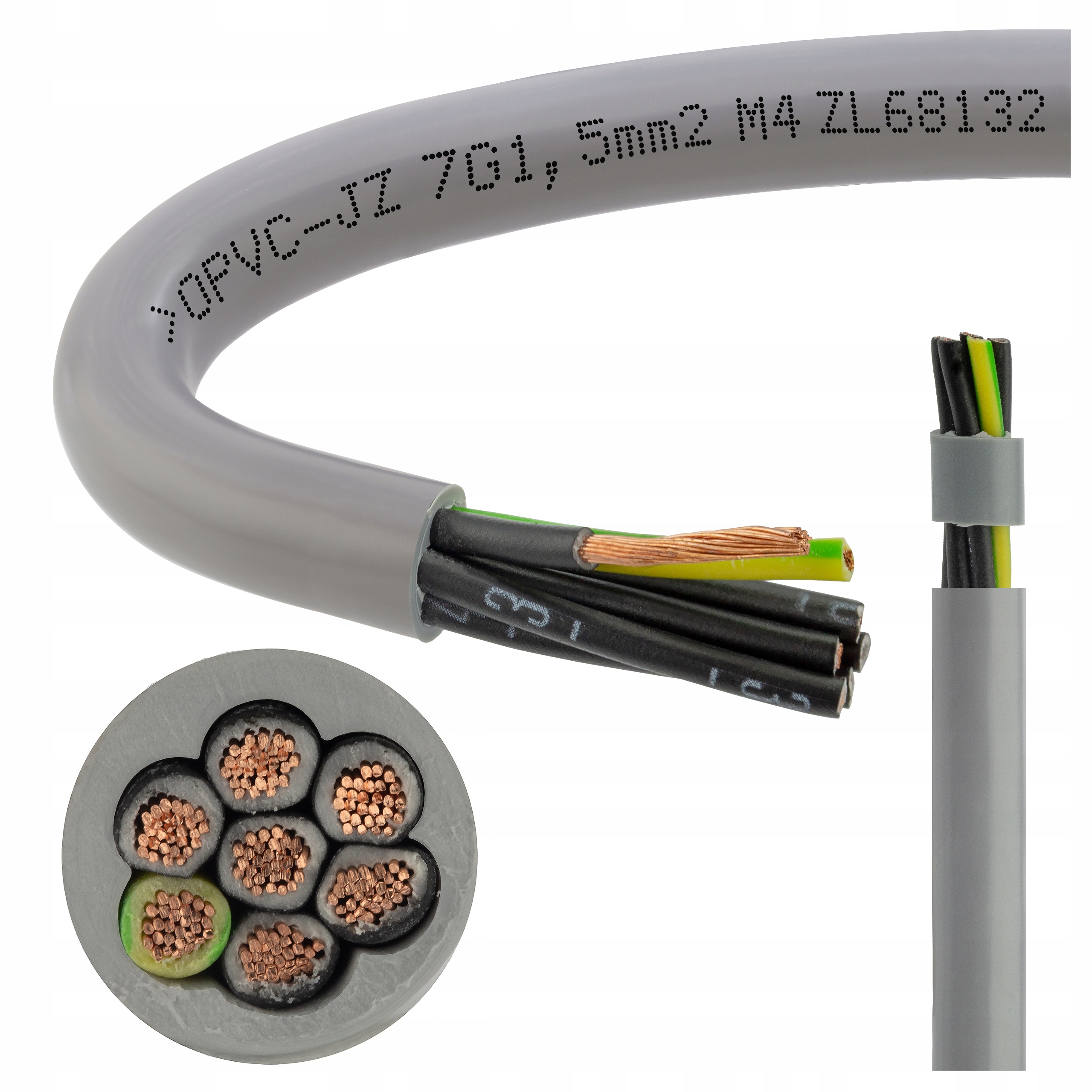 

Kabel sterowniczy olejoodporny 500V JZ-500 7x1,5