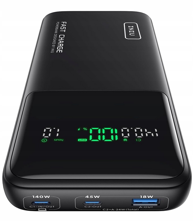 Powerbanka Iniu 27000 mAh černá Pd 140 W