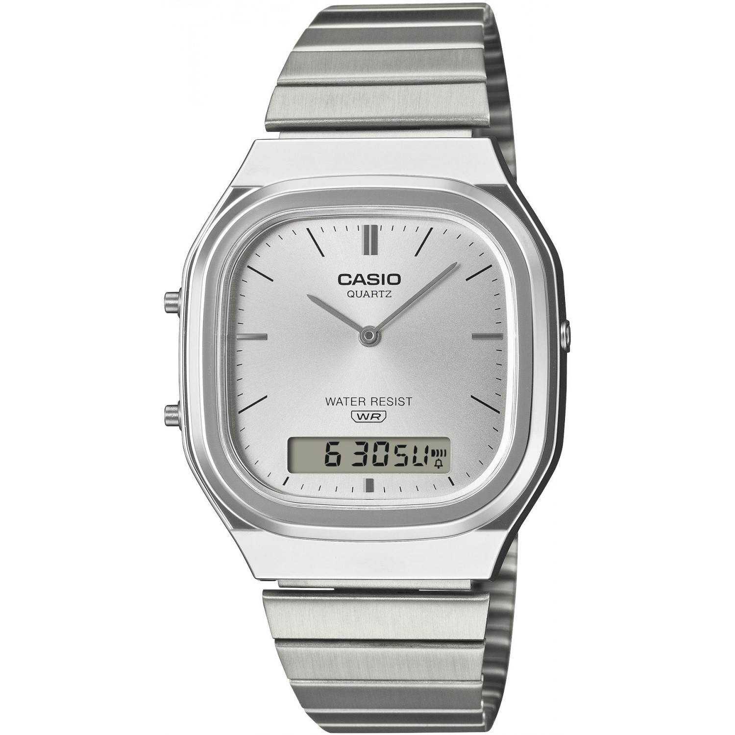 Hodinky Casio Vintage AQ-240E-7A2EF stříbrné s náramkem