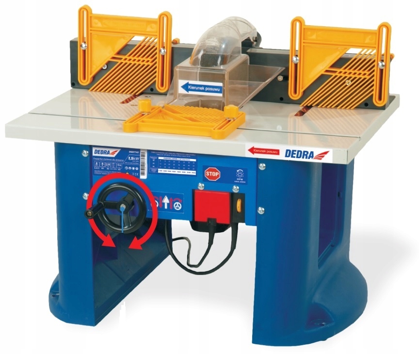 DEDRA FREZARKA STOŁOWA DOLNOWRZECIONOWA DO DREWNA 1500W REGULACJA DED7742