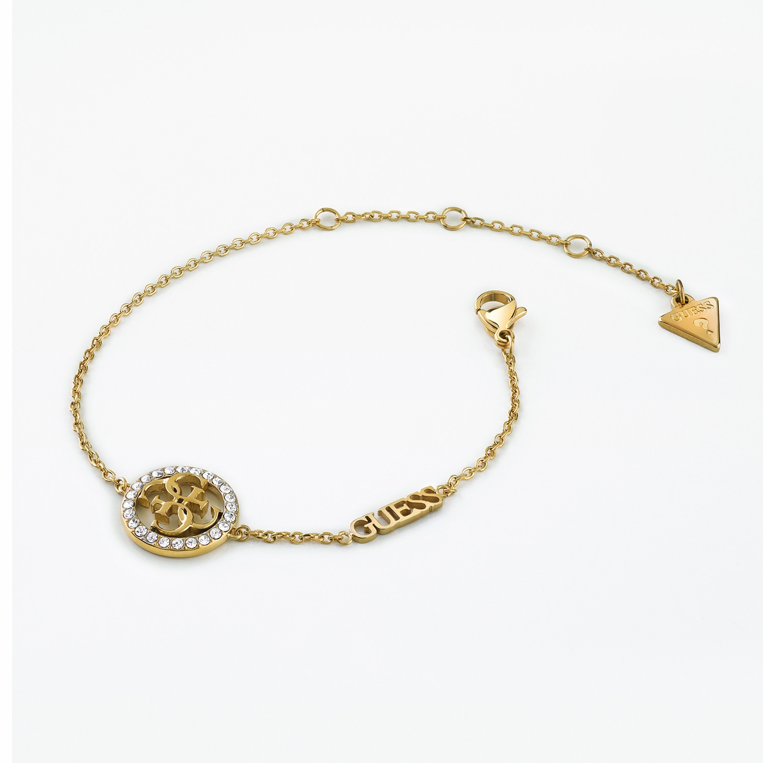 Dámský zlatý náramek Guess zirkon