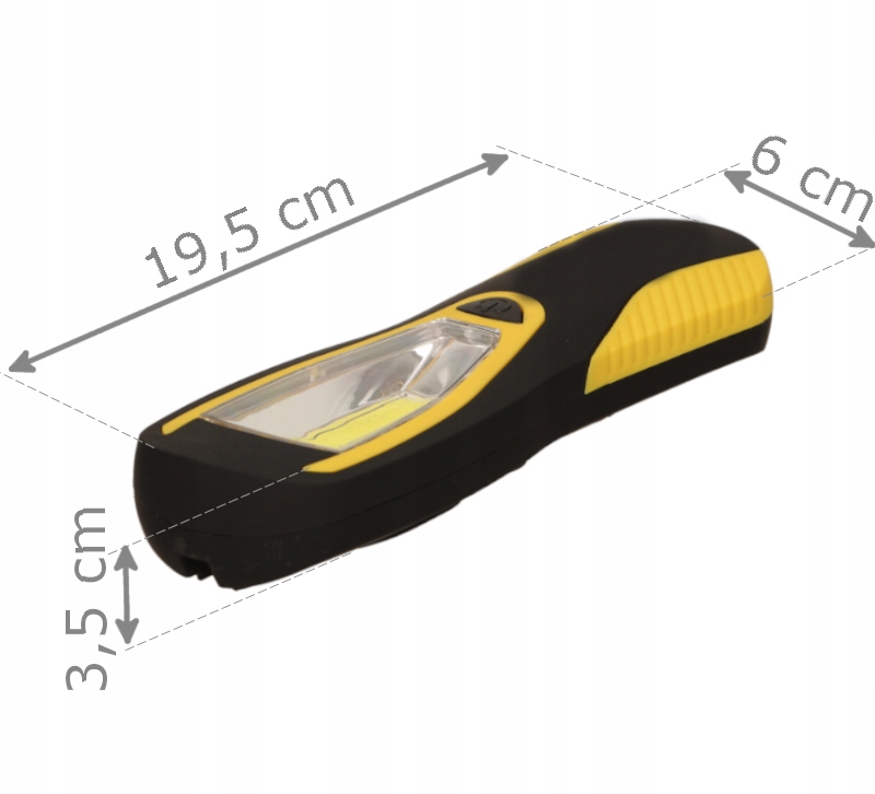 LATARKA LED 3W LAMPA BATERYJNA 3xAA + HAK + MAGNES Kod producenta WL-7