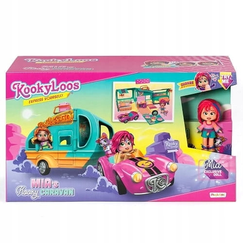 

Kookyloos Mia's Kooky Caravan Auto z przyczepą