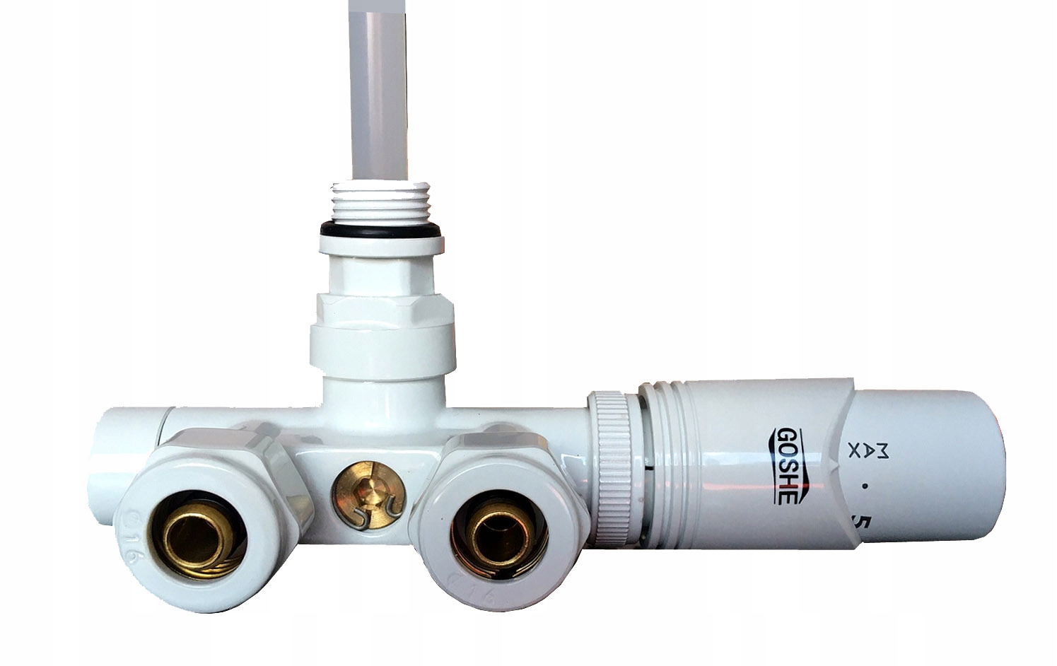 

Zawór termostatyczny 1-otworowy Prawy biały 443