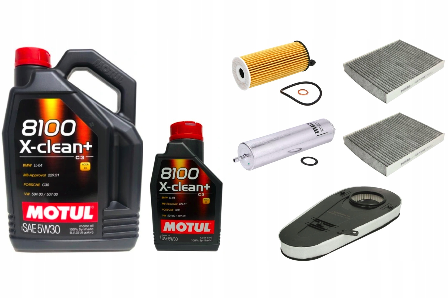 

4 Filtry Motul 5W30 6L Bmw 5 F10 F11 518d 520d