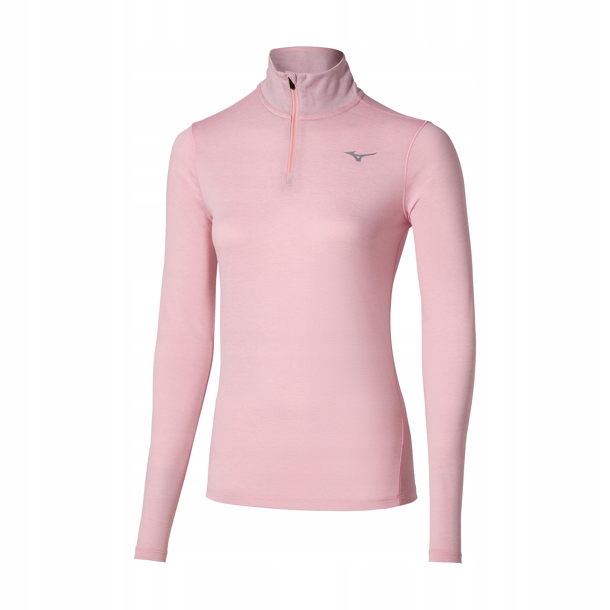 Bluza do biegania damska Mizuno Core Impulse Half Zip Tee bleached mauve