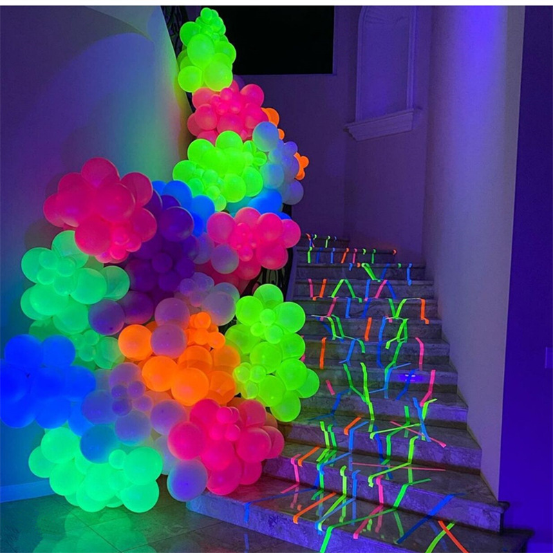 UV Neon Fluorescencyjny Balon Dekoracje Urodzinowe