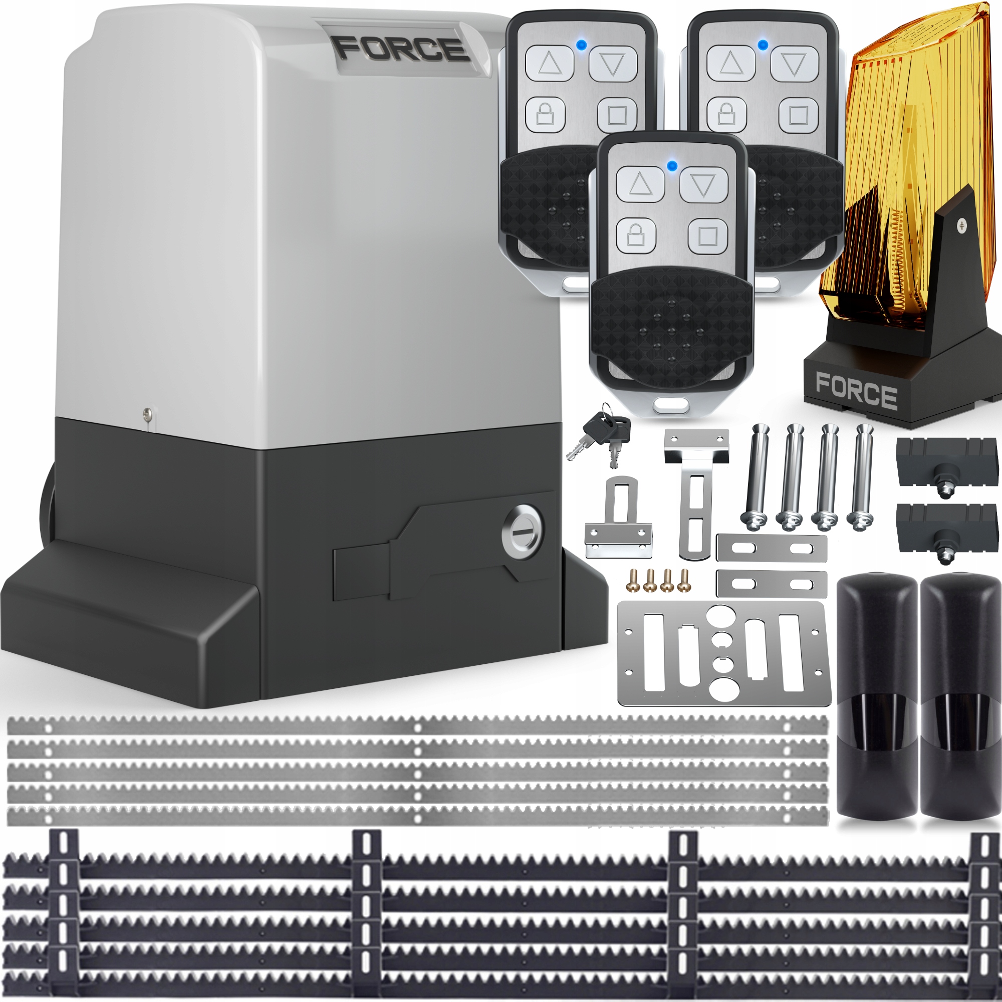 Sada Pro Brány Force 2000 Kg Ovladače 5x Lišta Lampa