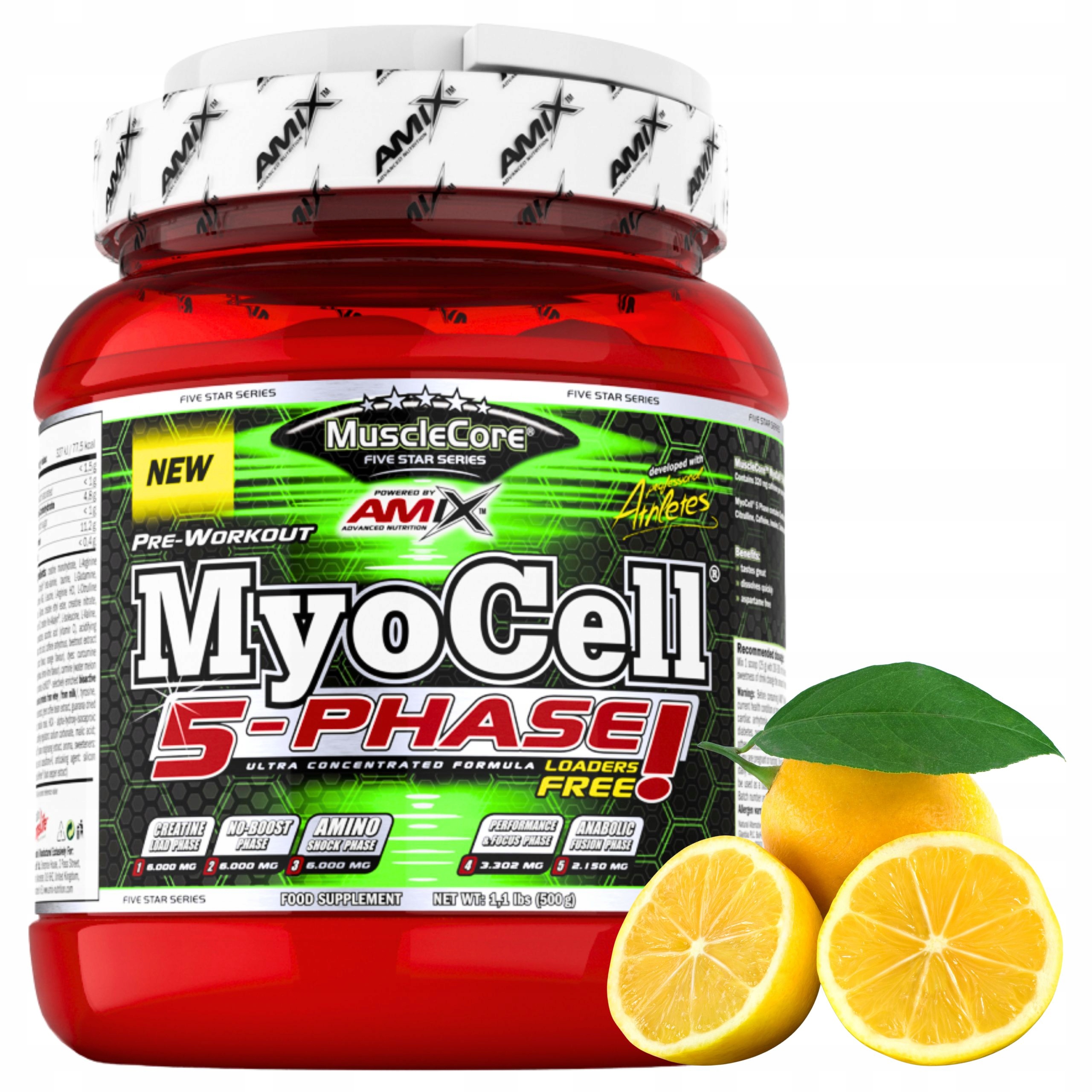 Amix Musclecore MyoCell 5-Phase Beta Alanin a Citrulin 500 g Pompa Energia