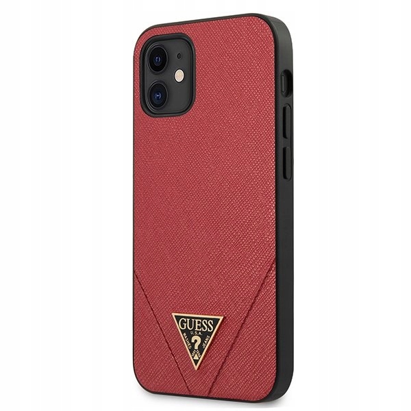 

Etui Guess iPhone 12 czerwony/red Saffiano