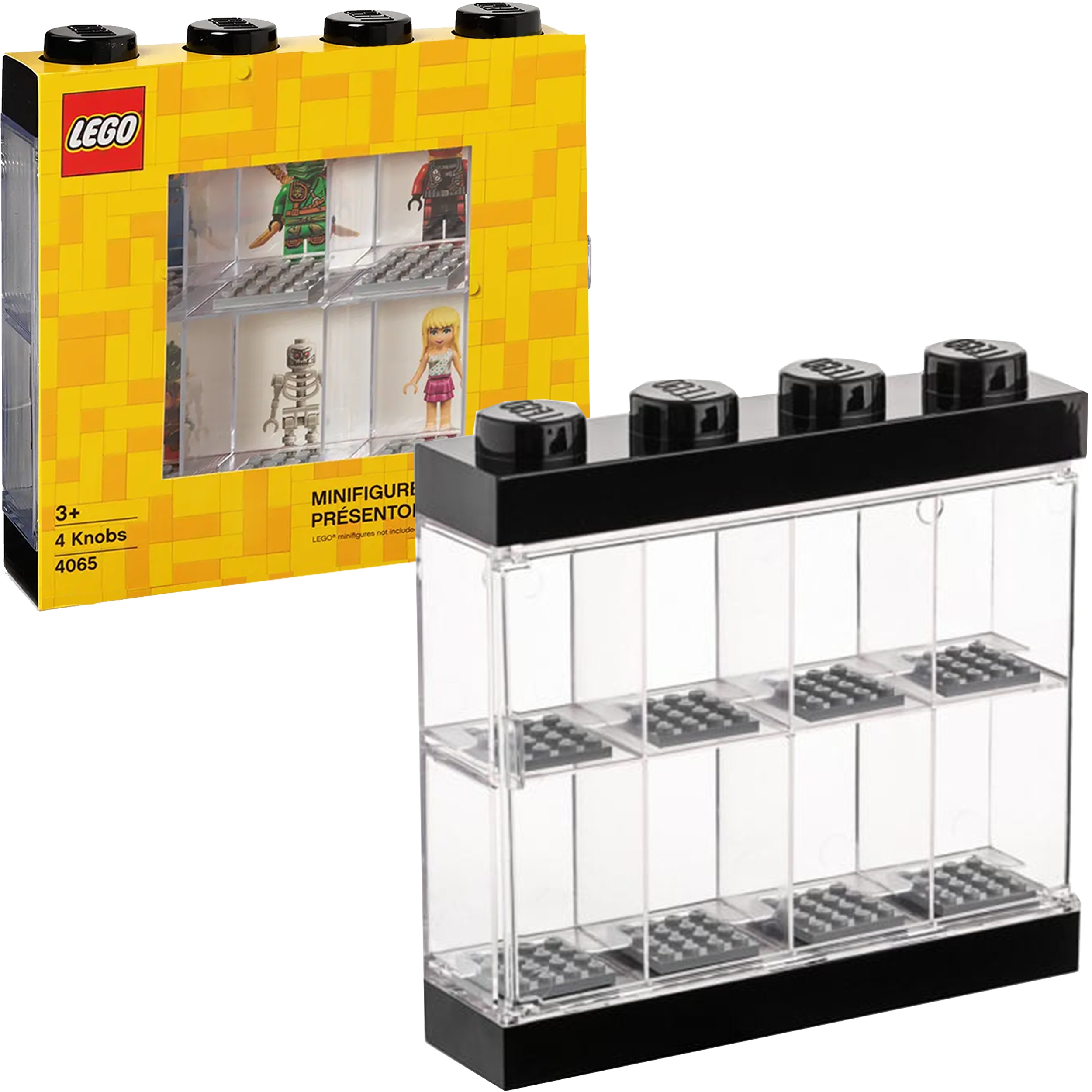Lego vitrína pro osm minifigurek Černá Kontejner Sorter 4065