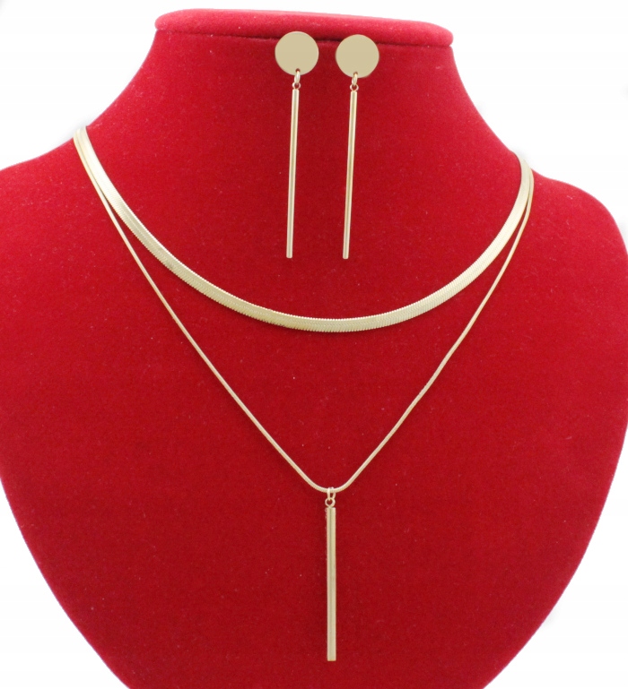 KOMPLET ZŁOTY PAŁKI DOUBLE STAL CHIRURGICZNA 316 L