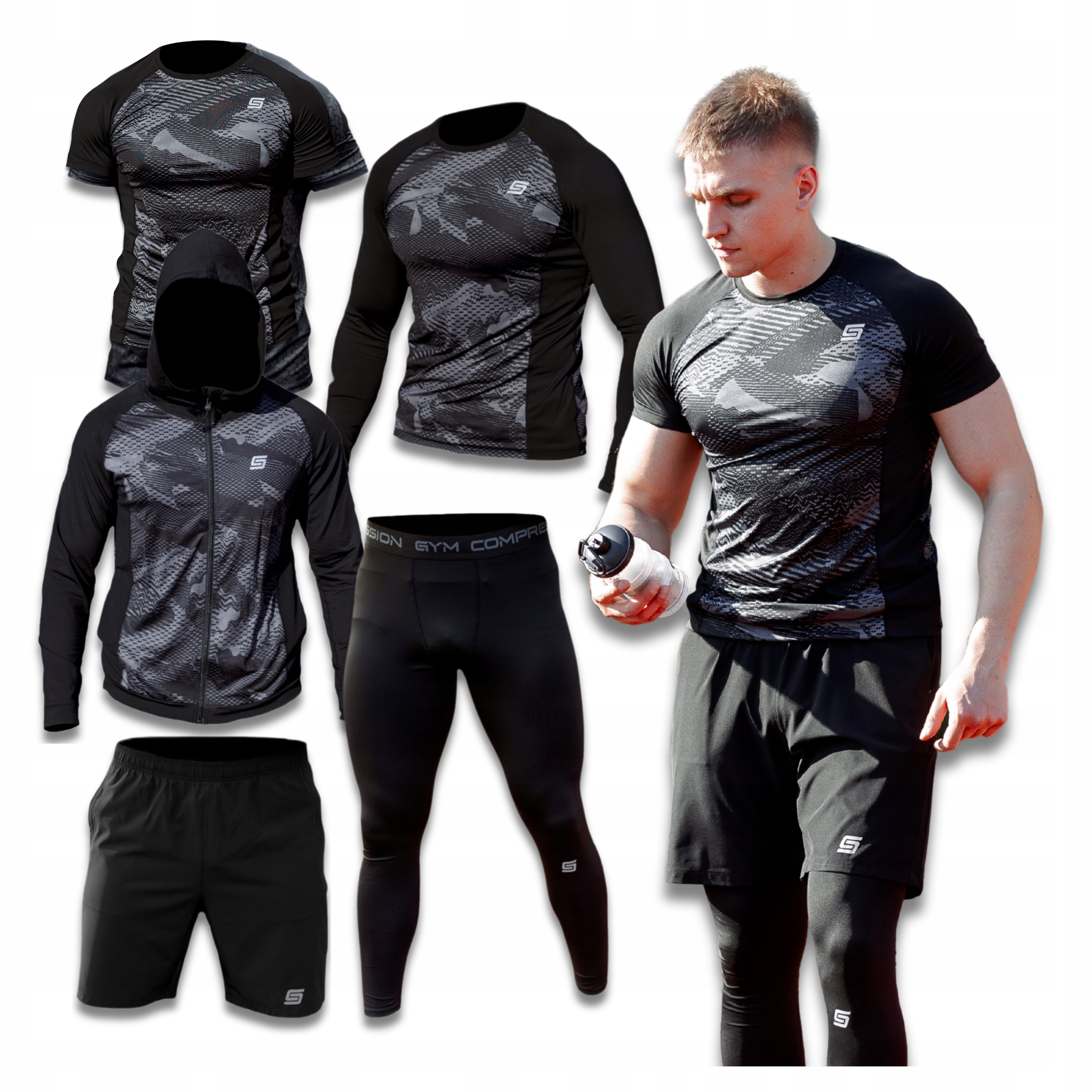 Termoaktivní Termotréninkové Spodní Prádlo Rychleschnoucí Set 5v1 Oblečení