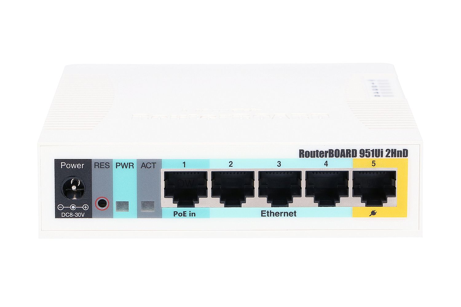 MikroTik RB951Ui-2HnD WiFi router 2,4 GHz, 5x RJ45 100 Mb/s, 1x Usb