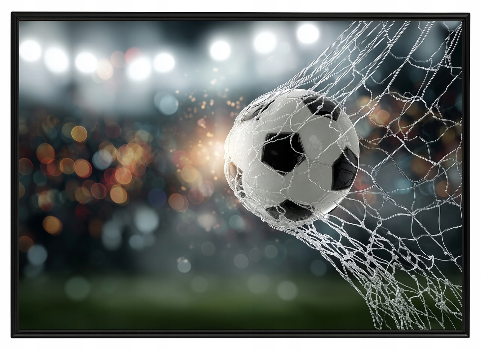 Plakát Rámeček Aluminium Fotbalová Branka Sport Stadion Zápas 100x70