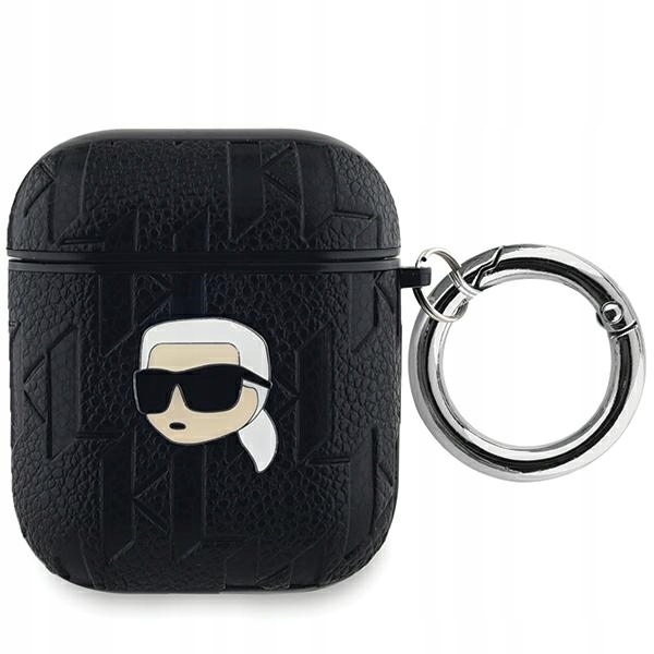 Etui Do Airpods 1 2 Karl Lagerfeld Monogram Karl Head Czarne Cover Case