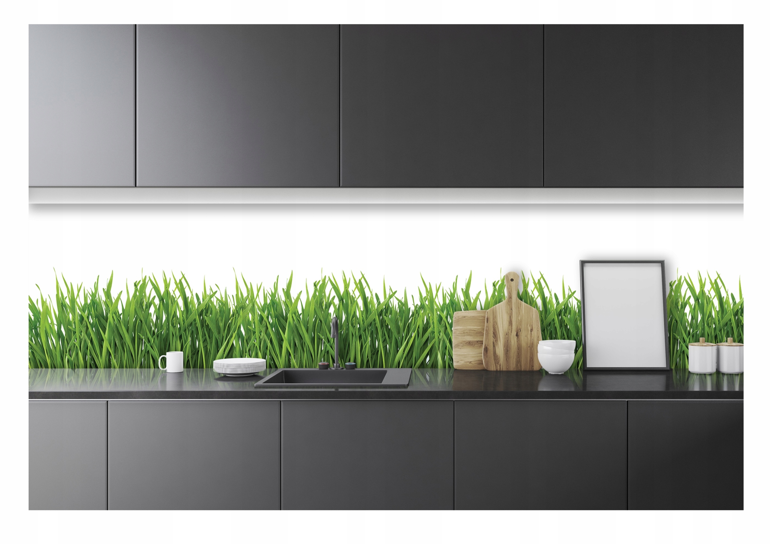 

Fototapeta Do Kuchni Zmywalna Trawa Biała 250x60