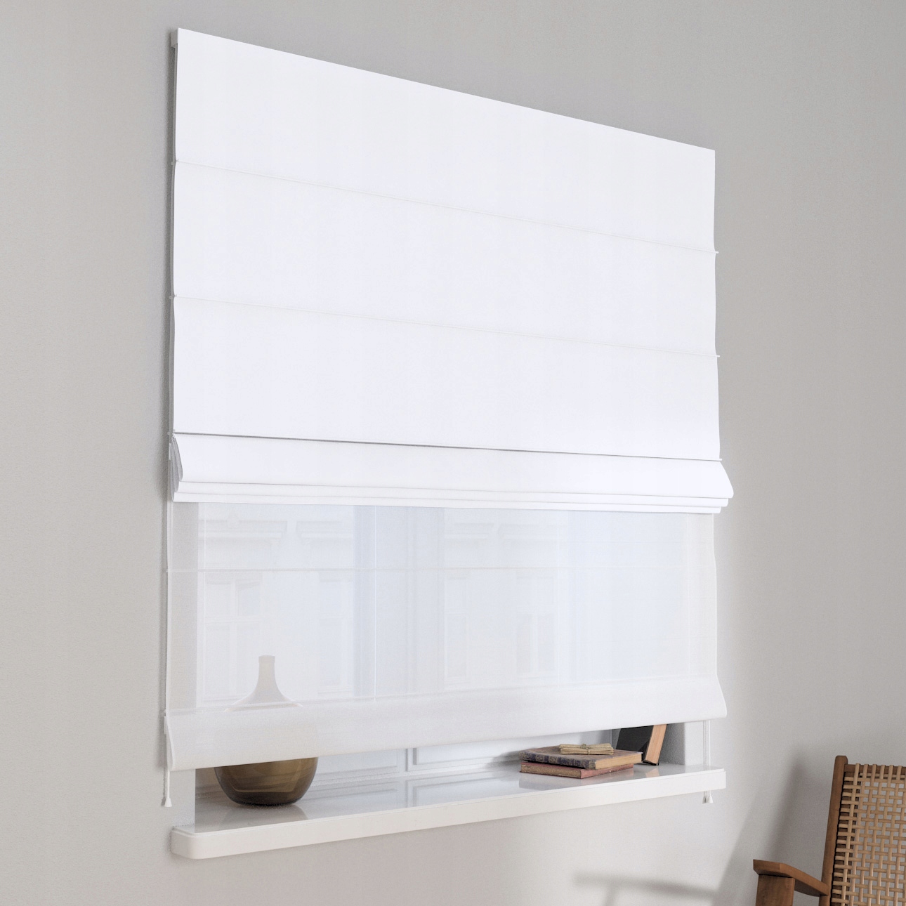 Hotová římská roleta Duo 160 x 170 cm bílá